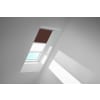 VELUX Dachfenster Rollo Verdunkelungsrollo Duo DFD S10 4559SWL rehbraun/weiß, Schiene weiß 114x160cm