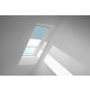 VELUX Dachfenster Rollo Verdunkelungsrollo Duo DFD C04 4576SWL himmelblau/weiß, Schiene weiß 55x98cm