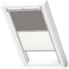 VELUX Dachfenster Rollo Verdunkelungsrollo Duo DFD M08 0705S grau/weiß, Schiene alu 78x140cm