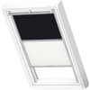 VELUX Dachfenster Rollo Verdunkelungsrollo Duo DFD S08 3009S schwarz/weiß, Schiene alu 114x140cm