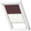 VELUX Dachfenster Rollo Verdunkelungsrollo Duo DFD S08 4559S rehbraun/weiß, Schiene alu 114x140cm