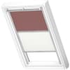 VELUX Dachfenster Rollo Verdunkelungsrollo Duo DFD CK02 4578S rosenholz/weiß, Schiene alu 55x78cm