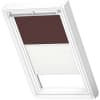 VELUX Dachfenster Rollo Verdunkelungsrollo Duo DFD C02 4559SWL rehbraun/weiß, Schiene weiß 55x78cm