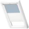 VELUX Dachfenster Rollo Verdunkelungsrollo Duo DFD C04 4576SWL himmelblau/weiß, Schiene weiß 55x98cm