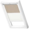 VELUX Dachfenster Rollo Verdunkelungsrollo Duo DFD SK08 4579SWL sandbeige gepunktet/weiß, Schiene weiß 114x140cm