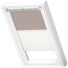 VELUX Dachfenster Rollo Verdunkelungsrollo Duo DFD C04 4580SWL helltaupe/weiß, Schiene weiß 55x98cm