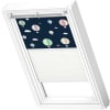 VELUX Dachfenster Rollo Verdunkelungsrollo Duo DFD C02 4666SWL Kids Heißluftballons, Schiene weiß 55x78cm