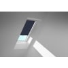 VELUX Dachfenster Rollo mit Haltekrallen RG 023 9050 dunkelblau, Schiene alu 55x104cm