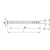 HECO-TOPIX-plus A2 4,5 x 70, Fassadenschraube, Linsensenkkopf, HECO-Drive, Variables Vollgewinde, blank, gleitbeschichtet, 200 Stück, VARIANTA-Handwerkerverpackung