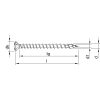 HECO-TOPIX-plus A2 3,5 x 20, Linsensenkkopf mit Frästaschen, Pozi-Drive, Variables Vollgewinde, blank, gleitbeschichtet, 200 Stück, SKV-Kleinverpackung