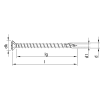 HECO-TOPIX-plus A2 3,5 x 20, Linsensenkkopf mit Frästaschen, HECO-Drive, Variables Vollgewinde, blank, gleitbeschichtet, 200 Stück, SKV-Kleinverpackung