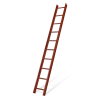 Bavaria Dachauflegeleiter 995 Rot 14 Sprossen/3,91 m ohne EPDM-Schutzprofil