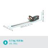 GARDENA Akku-Heckenschere ComfortCut 60 18V-P4A Ready-To-Use Set  Strauchschere, Gartenschere