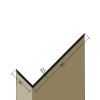 Protektor Winkelprofil PVC 30x90x2,5 mm braun