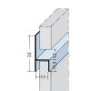 Protektor Fugen-h-Profil horizontal Alu EV1 11 mm