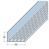 Protektor Lüftungswinkel einseitige Rechtecklochung Alu 30 x 60 mm