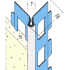 Protektor Kantenprofil für Außenputz 8 mm, runder Kopf 300 cm