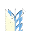 Protektor Kantenprofil für Innen- und Außenputz 14 mm, runder Kopf