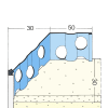 Protektor Kantenprofil für Wärmedämmputz 30 mm, eckiger Kopf