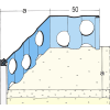 Protektor Kantenprofil für Wärmedämmputz 40 mm, eckiger Kopf