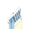 Protektor Putzanschlussprofil Nr. 1312 300 cm, für Innenputz 10 mm, verzinkt