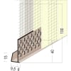 Protektor Einfassprofil mit Gewebe für Putzträgerplatten 9 mm/6 mm