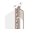 Protektor Anputzdichtleiste mit Schattenfuge, Gewebe für WDV-Systeme 6 mm
