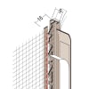 Protektor Anputzdichtleiste mit Schattenfuge, Gewebe für WDV-Systeme 9 mm