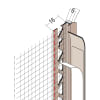 Protektor Anputzdichtleiste mit Schutzlippe, Gewebe für WDV-Systeme 6 mm