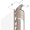 Protektor Anputzdichtleiste mit Membran, Gewebe, für seitl. Anschlüsse 7 mm