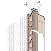 Protektor Anputzdichtleiste mit Schattenfuge, Membran, Gewebe 10 mm