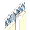 Protektor Dehnungsfugenprofil Nr. 7521 für Innen- und Außenputz ab 10 mm, Fläche/Ecke weiß 300 cm