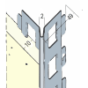 Protektor Kantenprofil Nr. 91081 für Innen- und Außenputz 10 mm, runder Kopf weiß 260 cm