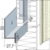 Protektor Verbindungsleiste für mechanisch befestigte WDV-Systeme 590 mm, Alu