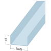 Protektor U-Aussteifungsprofil ungelocht UA 50-20 300 cm