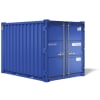 CONTAINEX 9' Stahl-Lagercontainer LC9 L2931xB2200xH2260mm Standardlackierung RAL5010 Enzianblau, mit Einbruchsicherung montiert