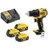 DeWalt 18V XR Akku-Bohrschrauber, mit 3 Akkus á 5 Ah, DCD708P3T