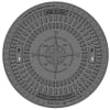Schachtabdeckung A 15 610 mm rund Wappen Windrose