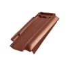 Braas Rubin 13V Flachdachpfanne Ortgangziegel rechts Kastanie