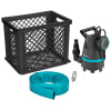 GARDENA Hochwasser-Set      Schmutzwasser-Tauchpumpe 10500 BASIC mit Flachschlauch-Kit und praktischem Korb  09009-47