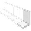 Hieber Winkelstützelement Stahlbeton grau, Lastfall 1-2 und 4-5, L x H 50 x 130 cm Fußlänge 70 cm