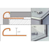 Schlüter-RONDEC-EB Außenecke Dekorprofil Edelstahlimitat H=9mm ED/RO90EB
