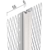 Protektor Bewegungsfugenprofil Nr. 7501  für Innen- und Außenputz ab 10 mm, Fläche weiß 300 cm
