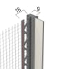 Protektor Anputzdichtleiste mit Schutzlippe, Gewebe für WDV-Systeme 9 mm anthrazit 260 cm