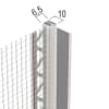 Protektor Anputzdichtleiste mit Schattenfuge, Membran, Gewebe 10 mm