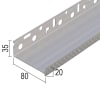 Protektor Sockeltrogprofil Nr. 90808 für WDV-Systeme 80 mm, Alu 250 cm