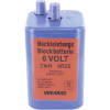 Triuso Blockbatterie, 6Volt, 7 Ah, Zink-Kohle-Batterie