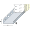 Protektor Sockelprofil in Trogform NR.90815 250CM Alu, WDVS 150MM