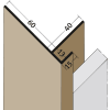 Protektor Anschlussprofil Nr.3561 300cm, PVC Ziegelrot