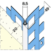 Protektor Kantenprofil für Außenputz 20 mm, runder Kopf 250 cm